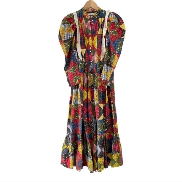 Doen Nicolette Dress in Countryside Patchwork Print - Picture 5 of 12